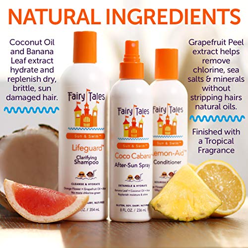 Kids Swim Shampoo Conditioner Spray 3-Pack Natural Chlorine Removal - Variation of Shampoo + Conditioner + Spray / 6.67 Fl Oz