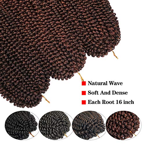 16 Inch Spring Twist Crochet Hair for Butterfly Locs - T1B 350 Variation