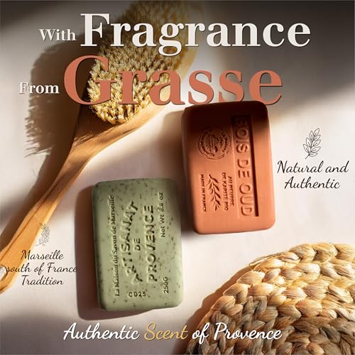 Lavender Exfoliating Bar Soap - French Milled Hand & Body Soap, 3 Pack