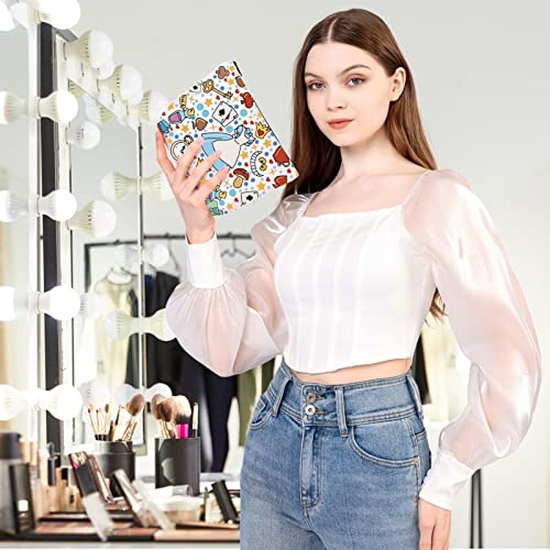 MEIKIUP Fairy Tale Makeup Bag Fairy Tale Fans Gift Magical Cosmetic Makeup Bag Magical Garden Lover Gift (Fairy bag)