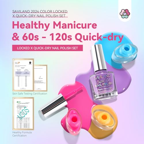 Neon Nail Polish Set 14 Colors Fast Dry Non-Gel Manicure with Base & Top Coat