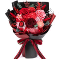 Red Preserved Flower Bouquet Large - Forever Fresh Rose Gift for Women & Special Occasions