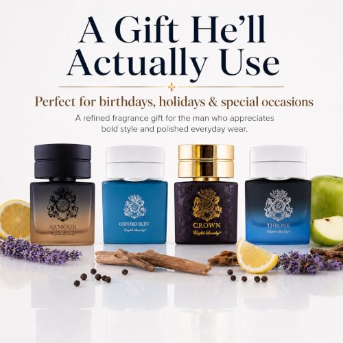 English Laundry Armour & Oxford Bleu Throne Crown: 0.68 fl oz Men’s Cologne Set