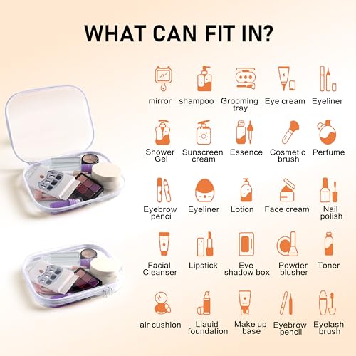 8PCS Extra Large 14.2" Clear Hard Shell Zipper Case : Clear Zipper Pouches Waterproof Lightweight Plastic Organizer Makeup Bag Organizer Hard Toy Storage Travel Pouches (4S+2M+2L)