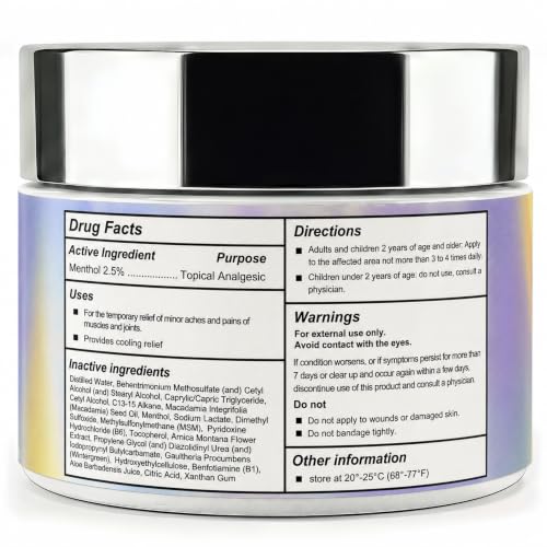 Neuropathy Nerve Cream for Feet & Legs – MSM, Arnica, Alpha Lipoic, Cooling Effect