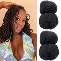 10 Inch Natural Black Kinky Afro Human Hair for Dreadlocks - 2 Bundles