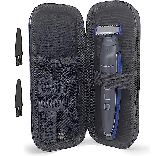 LinMei Hard Storage Travel Case Compatible for Micro Touch Solo Full Body Trimmer and Shaver - Sturdy and Protective (Case & 2 Brush Only)