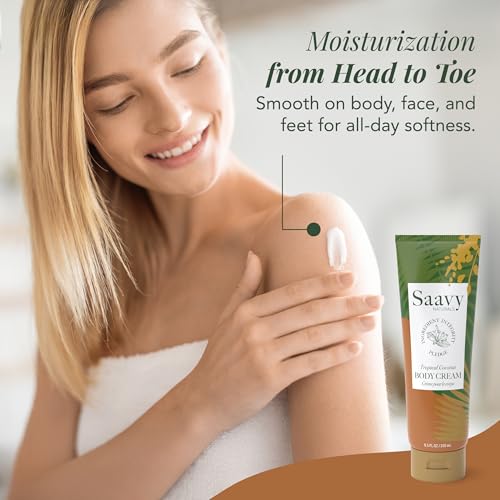 Saavy Naturals Deeply Hydrating Body Cream with Shea Butter & Tropical Coconut - 8.5 fl oz, 2 Pack