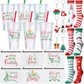 Christmas Gift Set with Tumblers Socks Makeup Bags & Keychains - Merry Christmas Variation
