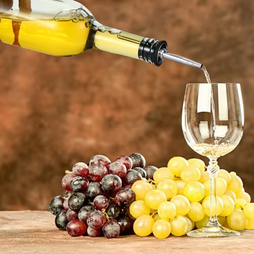 20-Pack Long Neck Glass Wine Bottles with Pourers - 750ml Bar Liquor Storage Set - Variation of THIS listing 20