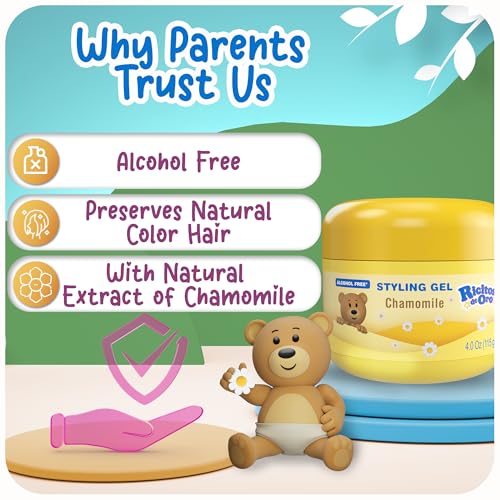 Ricitos de Oro Chamomile Hair Gel - Baby & Kids, 4 Fl Oz Pack of 12