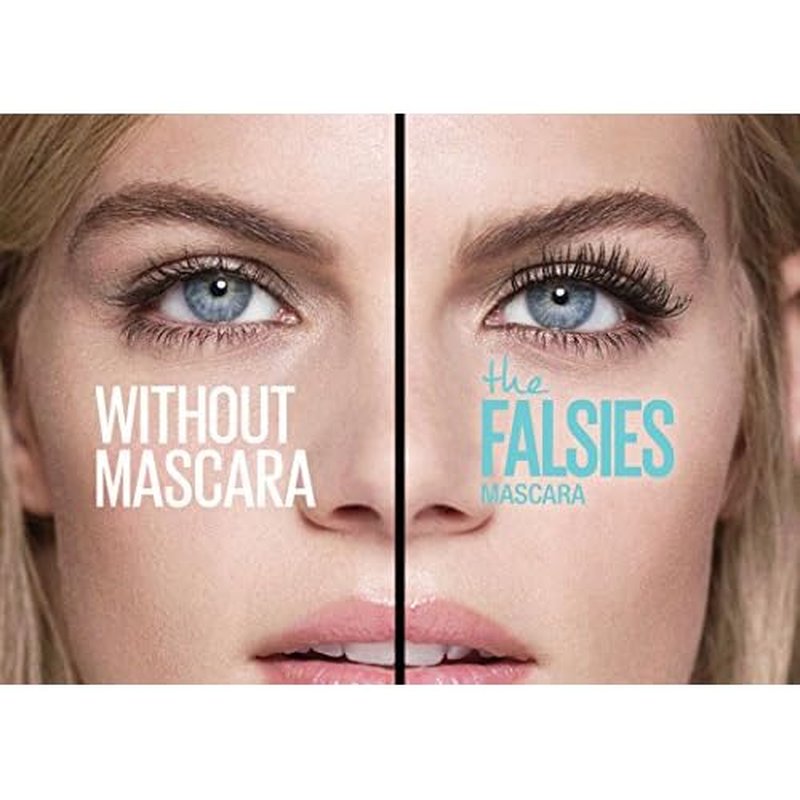 Maybelline Volum' Express Falsies Volumizing, Washable Mascara, Blackest Black, 2 Count
