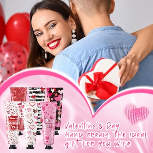 36 Pcs Valentine's Day Hand Cream Gift Set - Moisturizing Heart Lotion Bulk for Women & Men - Travel Size, Natural Ingredients, Love Themed