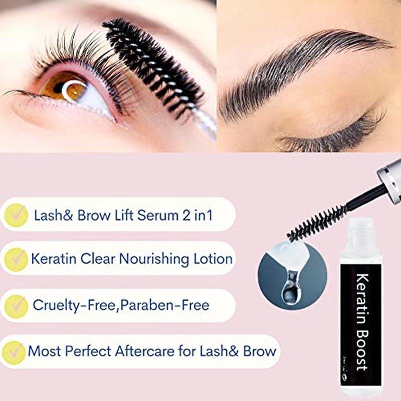Brow Lamination Treating Nutrition Lash Lift Aftercare with Serum 2PCS Keratin Boost Eyebrow Lamination Conditioner Moisturizing the Brow hairs,Fuller & Thicker for Lash Lift |100-Day Supply