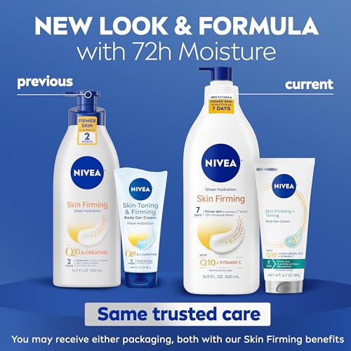 NIVEA Skin Firming Body Lotion & Gel Cream Set (11.8 fl oz each) 2 Pack