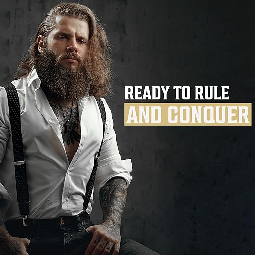 Viking Revolution Beard Wash and Beard Conditioner for Men with Argan Oil and Jojoba Oil - Beard Softener and Strengthener Beard Care Beard Shampoo and Conditioner with Beard Oil (5oz, Spiced Vanilla)