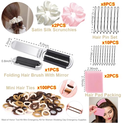 Wedding Day Survival Kit for Bride ? Mini Emergency Personal Care Set with Essential Supplies. Maid of Honor Tool Kit for Beauty & Fashion Fixes, Travel