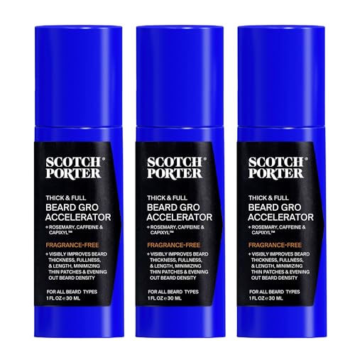 Beard Growth Serum Scotch Porter Thick & Full Beard Gro Accelerator 3-Pack