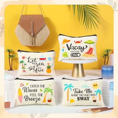 Summer Christmas Makeup Bag Set - 16 Pcs Bulk Cosmetic & Travel Bags