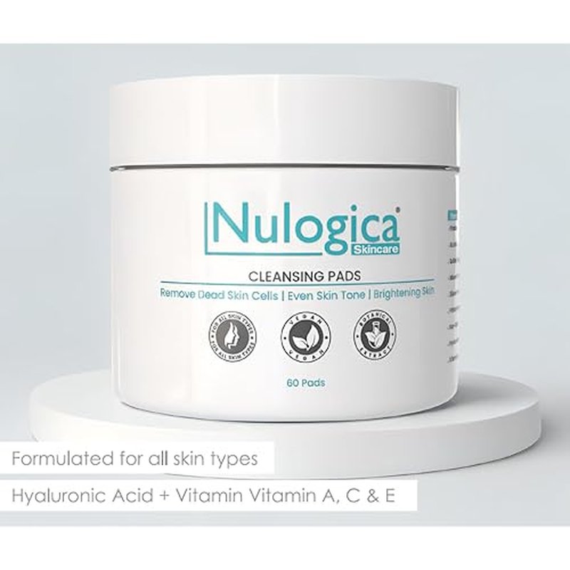 Cleansing Pads | For All Skin Types | Vegan | Alcohol Free | Hyaluronic Acid | Vitamin A, C & E
