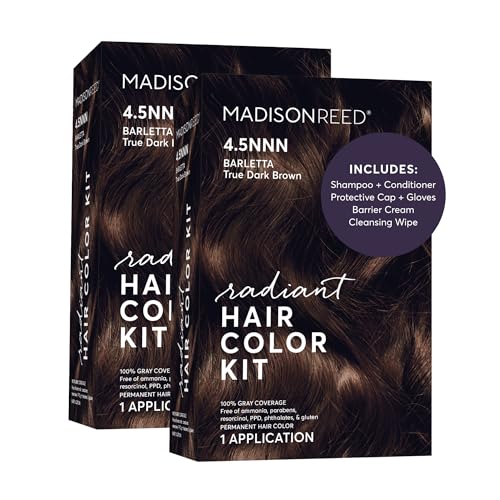 Madison Reed Radiant Hair Color Kit 4.5NNN Darkest Brown Warm Tones 2 Pack