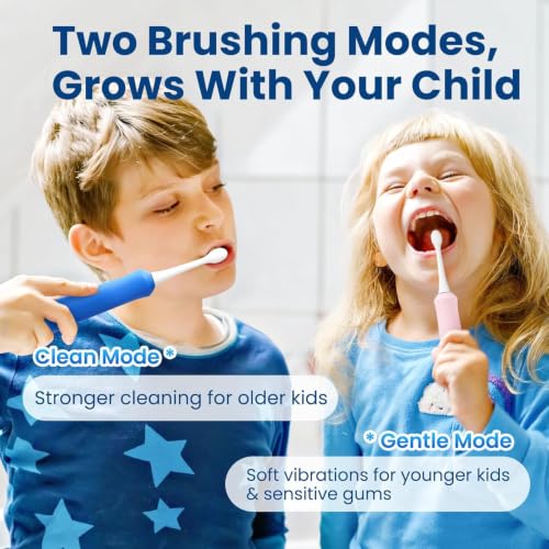 Kids Electric Toothbrush with Voice Encouragement - Blue, 3+ Ages