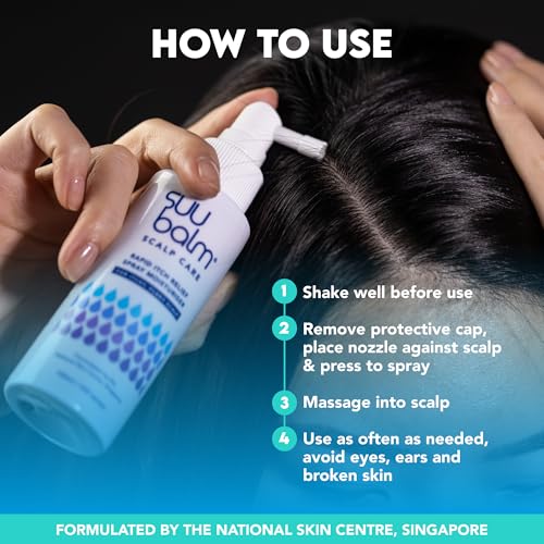 Suu Balm Rapid Cooling Scalp Spray for Itchy Dandruff & Psoriasis Relief
