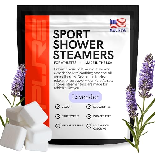 Men's Lavender Shower Steamers 12 Pack - Natural Aromatherapy for Relaxation & Muscle Recovery