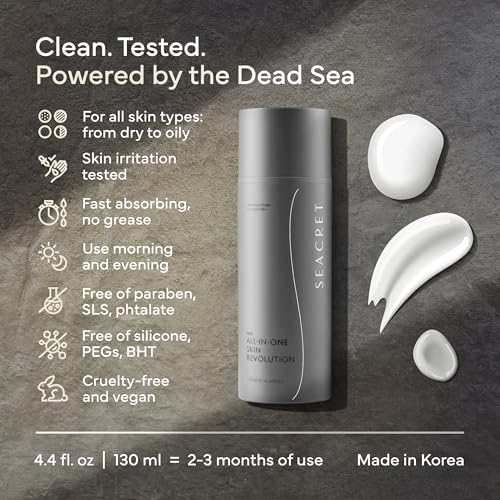 Men's All-in-One Face Moisturizer & Aftershave - Hydrating, Anti-Aging, Sensitive Skin