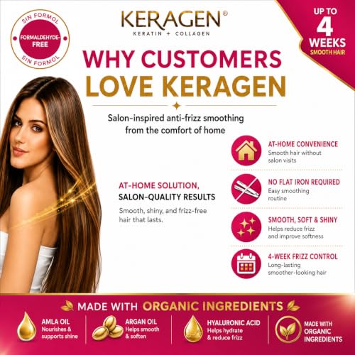 At-Home Keratin Hair Smoothing Treatment for Frizz Control - Safe & Easy
