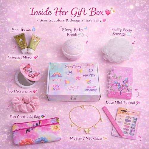 Teen Girl Gift Box for Daughter, Niece & Granddaughter ? Trendy Tween & Teen Self-Care Gift Set with Jewelry, Beauty & Fun Surprises ? Birthday, Valentine¡¯s Day, Get Well & Just-Because Care Package
