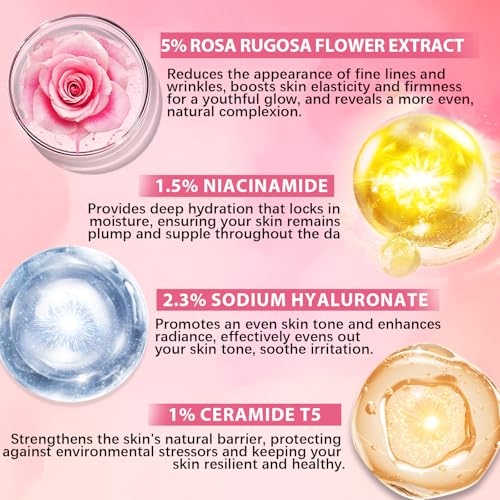 Rose 2.3% Hyaluronic Acid Facial Serum - Nourish Skin, 120ml/4.06fl.oz