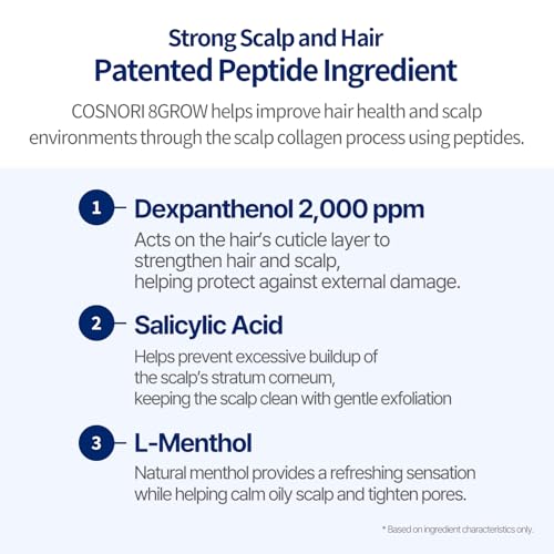 COSNORI Pro-Vit B5 Hair Tonic Spray for Thinning Hair & Loss - Strengthening & Thickening with Peptides & Botanical Ingredients, Menthol, 3.38 fl oz