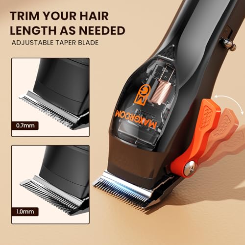 MAXGROOM Hair Clipper with Magnetic-Levitation Motor & DLC Blade - Adjustable Fade Trimmer