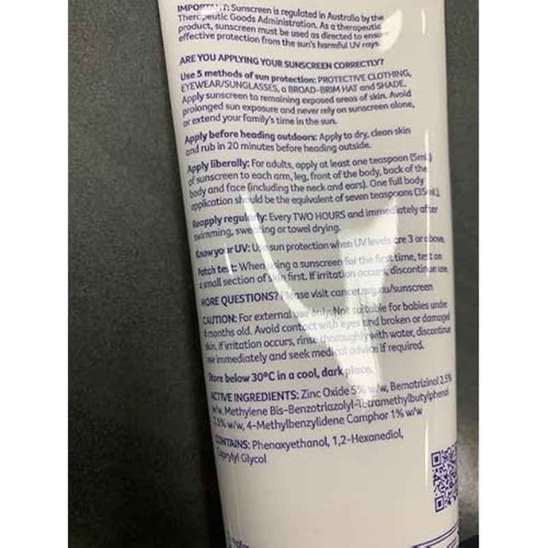 Cancer Council Australia Sensitive Sunscreen SPF50+ 110 ml.