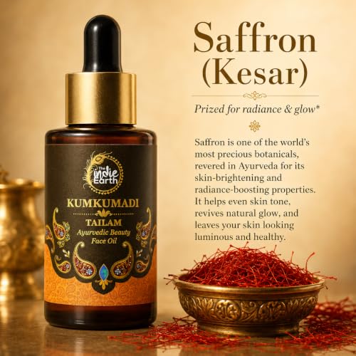 Kumkumadi Face Oil for Brightening & Anti-Aging - 30ml Ayurvedic Night Serum