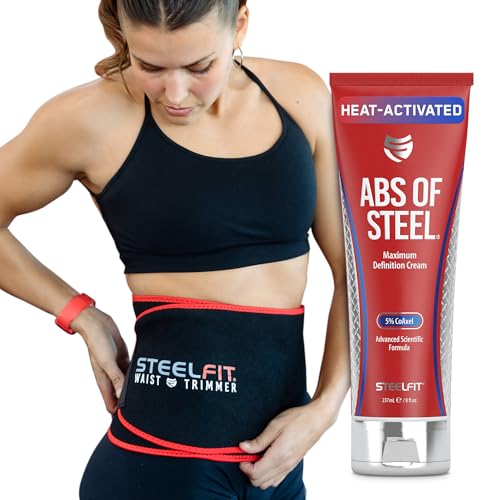 SteelFit Firming Lotion & Waist Trainer Belt Workout Bundle