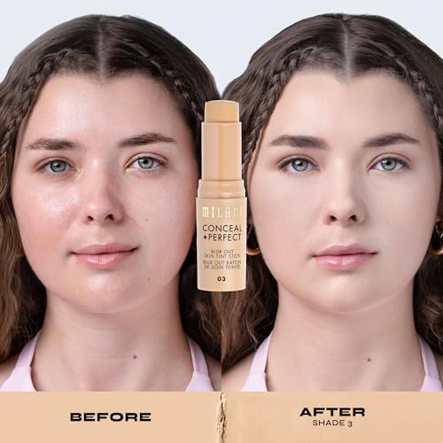 Milani Conceal + Perfect - Skin Tint Stick, Blur Out Tinted Moisturizer Makeup, Shade 03