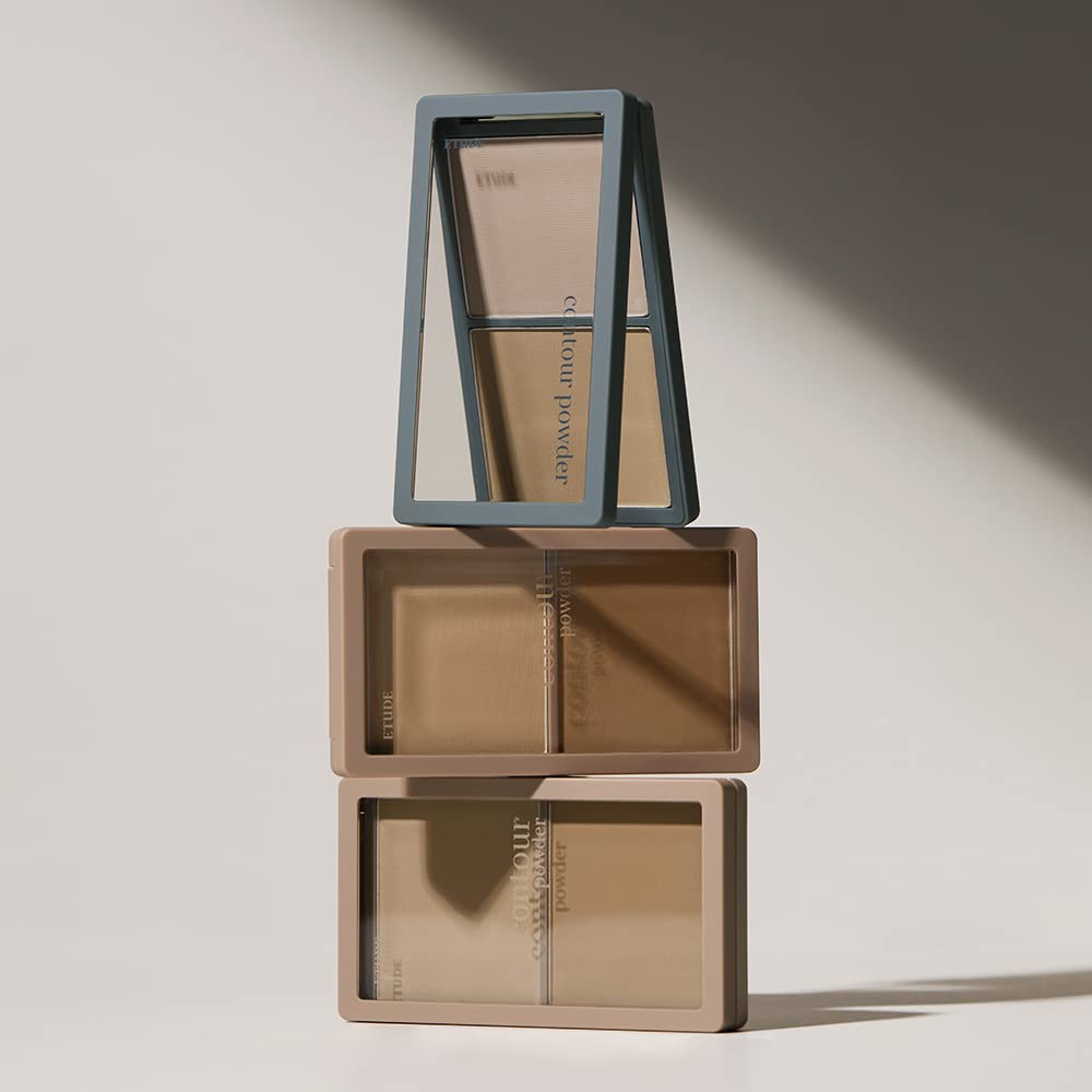 ETUDE Contour Powder Palette - Bronzer & Highlighter for Effortless Face Definition | Smooth Velvety Texture, Natural Finish | Ideal Korean Makeup Gift