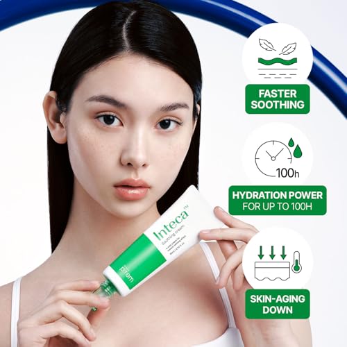 MAKE P:REM INTECA Soothing CICA Cream 3.38 Fl Oz - Deep Absorption & Calming