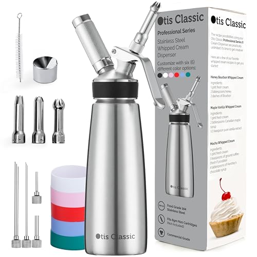 Professional Stainless Steel Whipped Cream Dispenser 500ml for Home & Commercial Use
