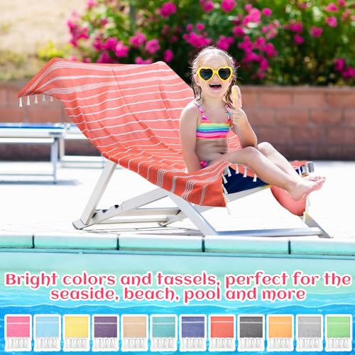 Multicolor Turkish Beach Towels 24 Pack - Extra Large 30x60 Inch Quick Dry Cotton