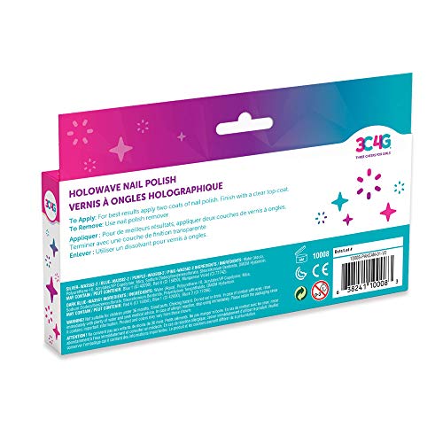 Make It Real Three Cheers for Girls - Holowave Nail Polish - Nail Polish Set for Girls & Teens - Includes 5 Colors - Non-Toxic Nail Polish Kit for Kids Ages 8+