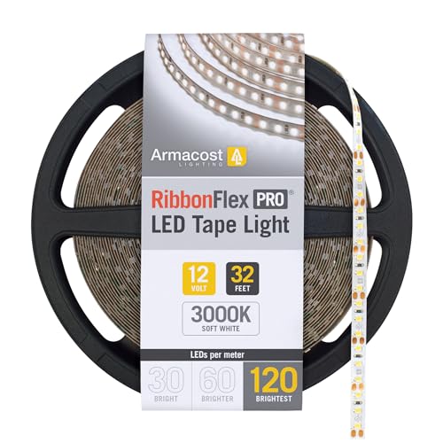 LED Strip Lights 12V White 3000K Soft White - 32.8 ft, 120 LED/m, Flexible Tape