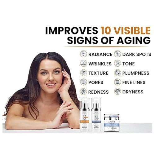 Face Serum Vitamin C | Niacinamide, Hydrating 20% Vitamin C & Hyaluronic Acid for Brightening, Even Tone & Wrinkle Reduction | Anti-Aging, Fragrance-Free, 1 Fl. Oz, Recommended by Professionals