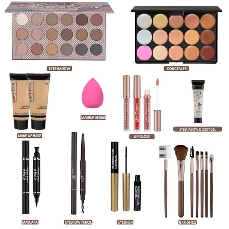 Makeup Kits for Teens Girls Makeup set for Women Makeup kit for Teenager Eyeshadow Primer Makeup Set Gift for Teens Women Full Kit Girls