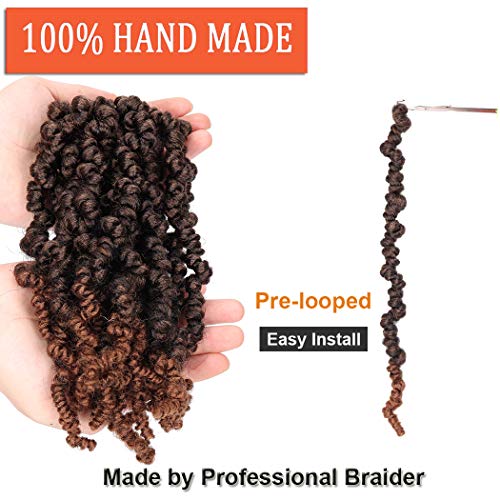 Dorsanee 10 Inch Pre-Twisted Spring Twist Crochet Hair, 4 Packs, T30#