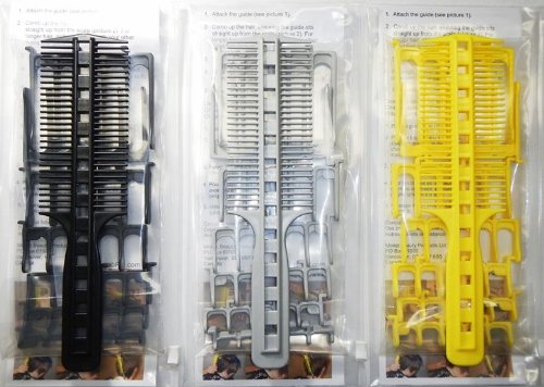 CombPal Yellow Over Comb Hair Cutting Tool Set with 7 Guides - DIY Haircutting