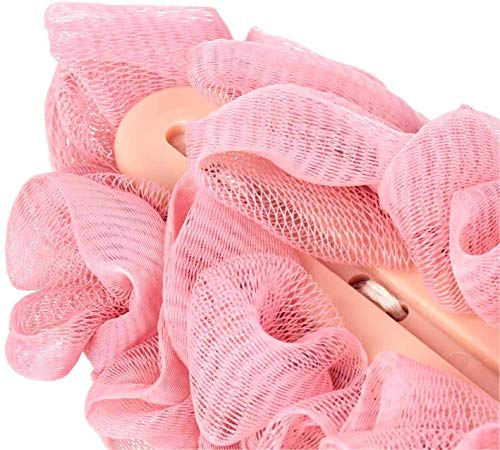 Arswin 4-Pack Back Scrubber with 18in Anti-Slip Handle, Soft Nylon Mesh Loofah Bath Brush (4 Color)