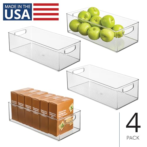 iDesign Stackable Storage Bin Set of 4 - Clear Kitchen & Home Organization